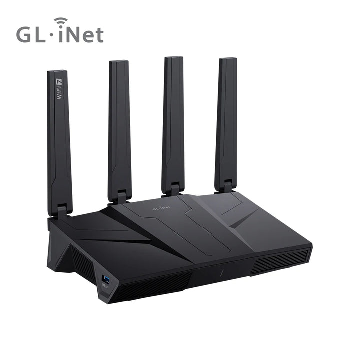GL.iNet GL-BE9300 Flint 3 Tri-Band Wi-Fi 7 Router for Wireless Internet 5 x 2.5G VPN Router High Speed Gaming Long Range 6GHz Home Wirelss Router, 9 Gbps Wireless Speed for Smooth 8K Streaming, Low-latency Gaming Video Calls