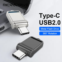 Mini Type C Ultra Dual USB 2.0 Flash Drive 32GB 64GB 128GB Memory Stick Thumb Drive U Disk