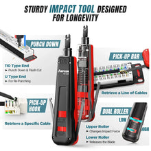 AMPCOM Ethernet Crimping Tool Kit for CAT6/CAT5e RJ45 Connector with Wire Stripper/Punch Down Tool/TEL/LAN Cable Tester