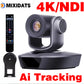4K Ultra HD PTZ Camera, 20x Zoom, Supports NDI, POE, Ideal for Video Conferencing, Churches, Events, and Live Streaming
