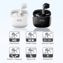 Lenovo Headphones LP40 Pro Wireless Bluetooth 5.4 TWS Hifi Stereo Earphones Gaming Sports Touch Control HD Call with Mic Earbuds