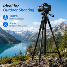 360° Camera Tripod Stand, Portable Photography Tripod for Phone, Telescope, Projector, Action Camera, Selfie, Live Streaming & V