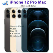 Apple iPhone 12 Pro Max 5G teléfono desbloqueado de red 6.7" Retina XDR OLED 128/256GB ROM Face ID versión CN smartphone reacondicionado