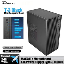 LDPCSJ Portable Mini PC Computer Case Support ATX Power Supply Fit M‑ATX & ITX Motherboard Compact Desktop Chassis With Fast Heat Dissipation For Home Use Gaming Entertainment DIY PC Building Desktop Computer Shell Housing