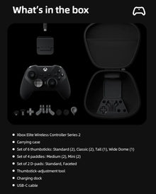 Microsoft Xbox Black Elite Wireless Controller Series 2  for Xbox Series S Xbox Series X XSS XSX 100% New Orginal 