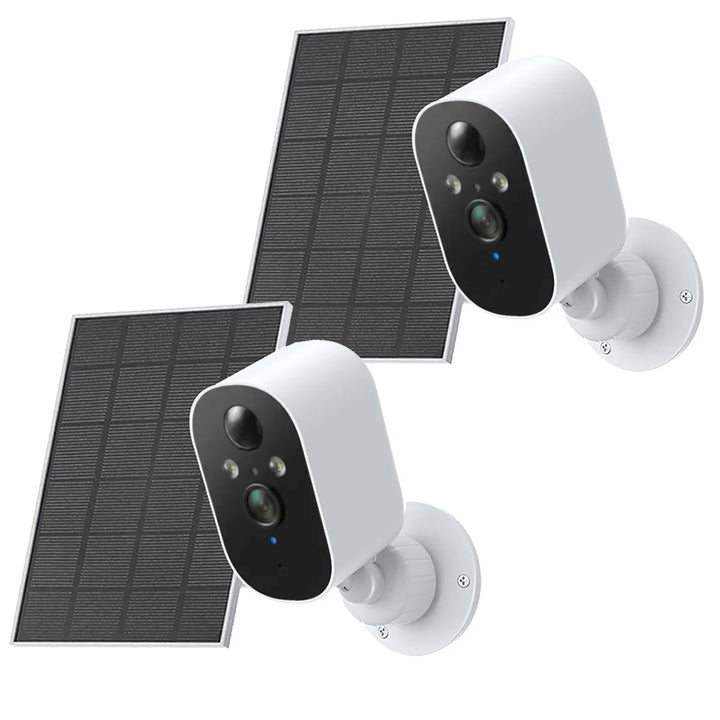 XVIM Outdoor Drahtlose WLAN-Kamera 1080P Kabellose Solar-Überwachungskamera mit Akku, Flutlicht, Nachtsicht und lokalem Alarm