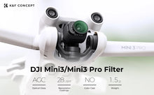 K&F CONCEPT Drone Filter for DJI Mini 3 Pro &Mini 3 UV/CPL/ND2-ND32/ND32-ND512 Variable Camera Coating Optical Glass Lens Filter