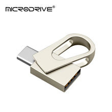 Mini TYPE C Metal 2 in 1 USB Flash Drives Business Gift Memory Stick Pen Drive Storage Devices 16GB 32GB 64GB 128GB Rotate Disk