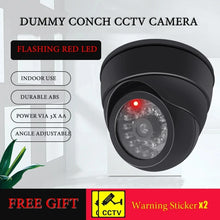 New Black/White Dummy Conch Camera Red Flashing LED Light For Home Office Surveillance Security System Fake CCTV Security Camera