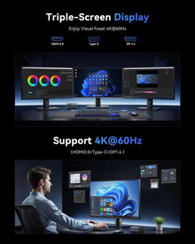 ACEMAGIC AMD Ryzen 5 3501U Mini PC 8GB DDR4 256GB SATA SSD Dual LAN Triple 4K Display WiFi 5 BT4.2 Compact Mini PC Triple 4K@60H