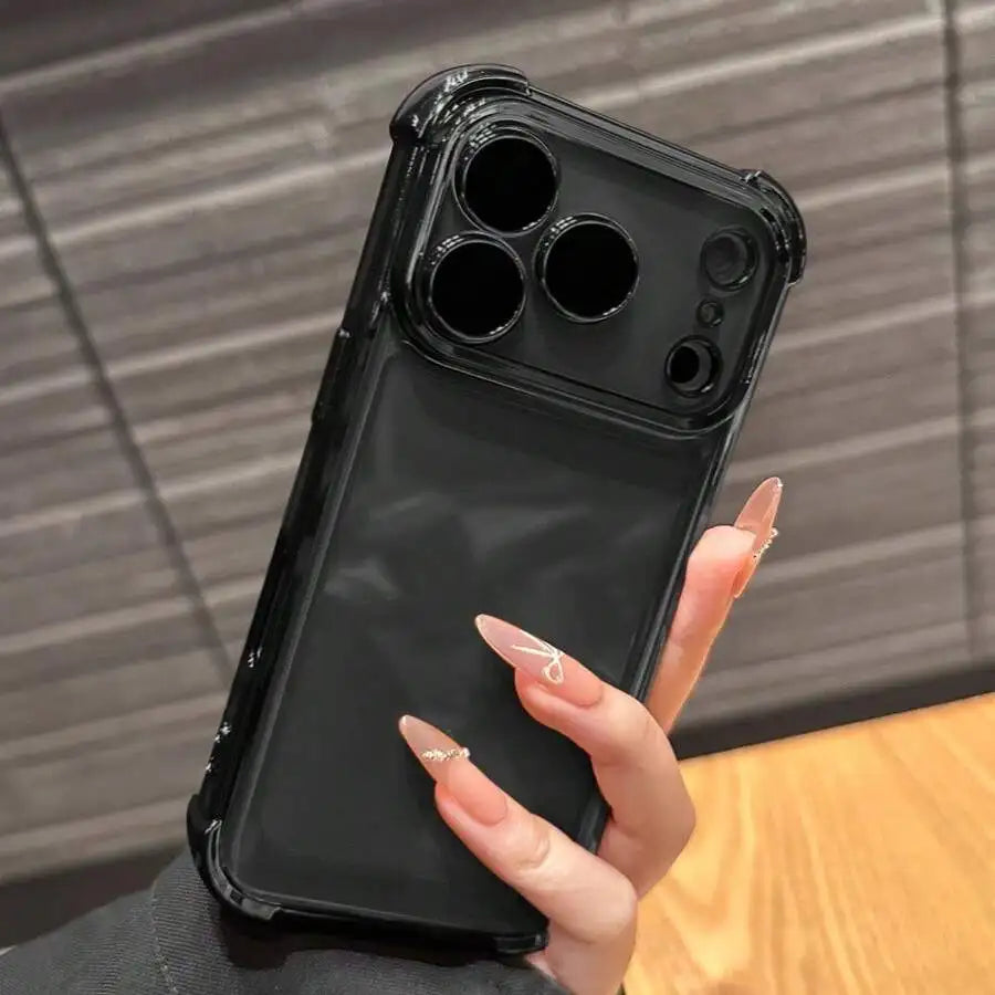 Luxury Cushioned Shockproof Plated Transparent Phone Case For iPhone 17 16 15 14 13 12 11Pro Max Plus