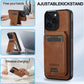 2 in 1 Detachable Leather iPhone Case with Card Pocket - Magnetic Cover for iPhone 17 pro Max 17 Air 15 14 13 12 11 pro Max
