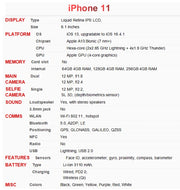 Apple iPhone 11 64/128/256GB ROM 6.1" LCD IPS Liquid Retina original, Face ID, A13, iOS, iPhone 11 auténtico, teléfono móvil 4G LTE desbloqueado