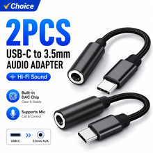 USB C to 3.5mm AUX Adapter with DAC, HiFi Audio Cable Supports Mic for iPhone 15 16, iPad, Samsung, Car