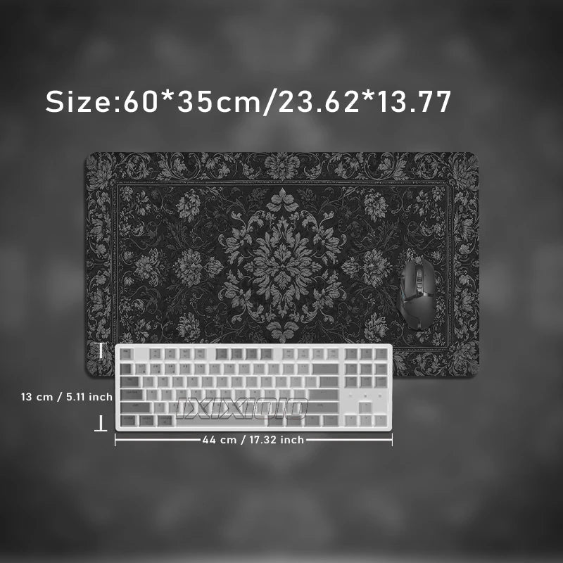 Mouse Pad Black Persian Carpet Gaming XL New Home Mousepad XXL keyboard pad Soft Natural Rubber Computer Mice Pad Table Mat
