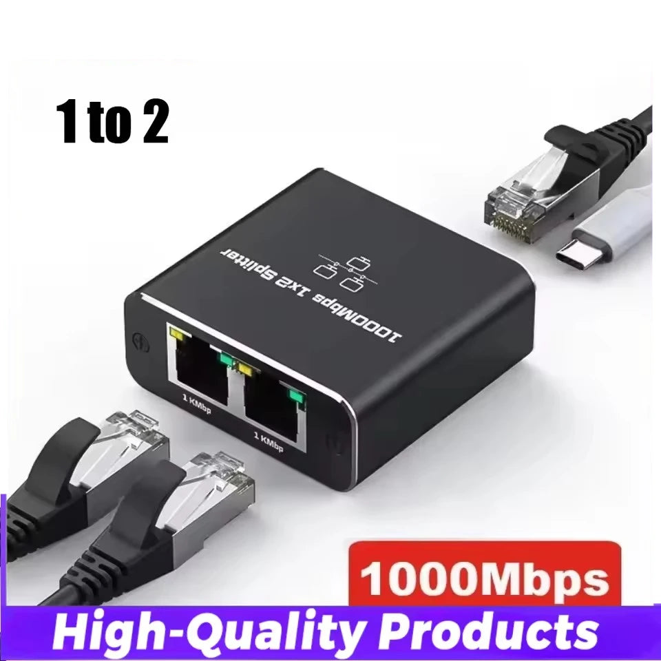 Gigabit Ethernet Switch Rj45 Splitter LAN Gigabit Extension Adapter 1000Mbps Network Connector for Router PC Laptop TV Box