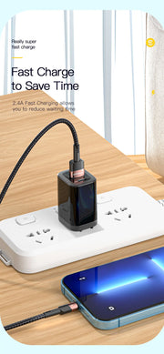 Cable USB Essager para iPhone 14 13 12 11 Pro Max Xs Xr X SE 8 7 6 Plus, cable de datos y carga rápida para teléfono móvil, cargador para iPad