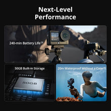 Open Box-DJI Osmo Action 6 Camera ,8K Waterproof Action Camera with 1/1.1" Square Sensor, Variable Aperture of f/2.0–f/4.0, Rocksteady 3.0, Cold-Resistant, 50GB Storage, Vlogging Camera