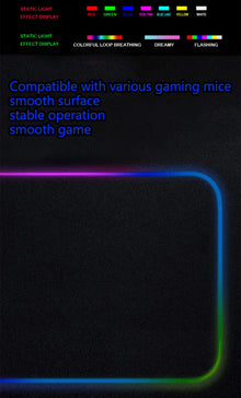 LED Lighting RGB Mouse Pad E-sports Game Keyboard Pad Table Mats Tuf-Gaming Laptop Accessories Mousepad Gamer Deskmat Anime Pc
