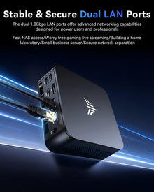 ACEMAGIC AMD Ryzen 5 3501U Mini PC 8GB DDR4 256GB SSD Radeon Vega 8 Triple 4K Display Dual Gigabit LAN Dual M.2 Windows 11 Pro