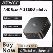ACEMAGIC AMD Ryzen 3 3250U/3150 Mini PC 8GB DDR4 RAM 256GB SSD Windows 11 Pro Dual 4K Display Small Form Factor Desktop Computer