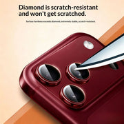 2 unidades de protector de lente Aomor para iPhone 18 17 Pro Max, de metal con fuerte adsorción, vidrio templado 9H, cubierta protectora completa para la cámara