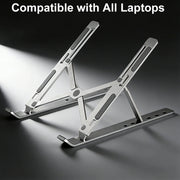 Soporte plegable DITONG para MacBook, soporte ajustable para computadora, PC y tablet, base para laptop con disipación de calor