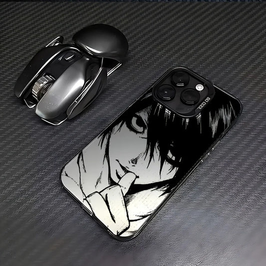 Cool anime character Death Note pattern phone case for iPhone 16, 15, 14, 13, 12, 11 Pro Max Plus