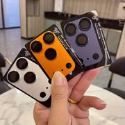 1 unidad de protector de lente de cámara mate de cobertura completa para iPhone 17 Pro Max / 17 Pro, ultra delgado, marco de metal anticaída