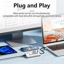 KEBIDUMEI 10Gbps 7 In 1 Docking Station USB 3.2 GEN 2 HUB Data Transfer Adapter USB Splitter Computer Accessories For PC Laptop