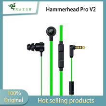 Razer Hammerhead Pro V2 Wired Earbuds 3.5mm Custom-Tuned Dual-Driver In-Ear Headphone In-Line Mic Volume Control Gaming Earphone
