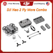 DJI Neo 2 Fly More Combo con control remoto RC-N3, drones con transmisión estable con transceptor digital, dron DJI Neo 2 4K para principiantes con 3 baterías