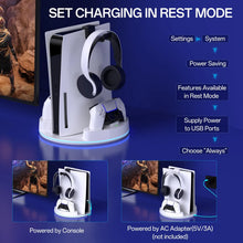 NEWDERY PS5/Slim/Pro Console Stand Adjustable RGB Vertical Stand for PS5 Pro Slim Digital Disc Console Fast Controller Charging Station Dock