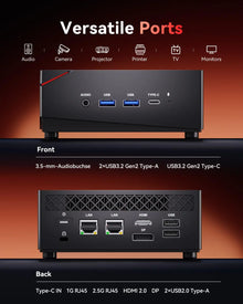 ACEMAGIC AMD Ryzen 7 7730U Mini PC 32GB RAM 512GB SSD Dual M.2 Triple 4K WiFi 6 High Performance Business Desktop PC Computer