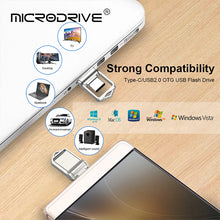 OTG Type C Pen Drive Mini Metal USB Memory Stick 32GB USB Flash Card 128GB Type-C Pendrive for Smartphone Huawei