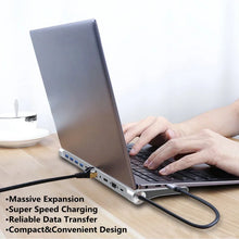 12in1 USBC Hub Multiport Docking Station Dual HDTV 100W PD SD TF Card Reader Audio 1080P VGA OTG Adapter for MacBook Dell Laptop
