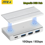 MZX Magnetic 5G/10G USB Hub SD TF Micro Card Reader Aluminum Docking Station Tipo C A Dock Concentrator PC Laptop Accessories