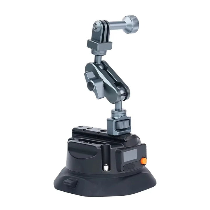 4.5 Inch Electric Auto Pump Suction Cup Camera Mount with Aluminum Ball Head Magic Arm Compatible with DJI Insta360 Go Pro