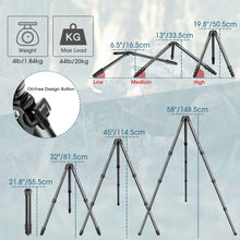 Manbily WZ-324 Carbon Fiber Tripod & 44mm Diameter Saddle Ball Head BH-U3,32mm Tube Hunting Set (* The Clamp Can't Be Removed)