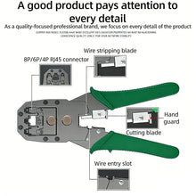 RJ45 Crimping Tool 6P 8P RJ11 RJ12 Network Cable Tester Crimper Stripper Cutter Plier for Ethernet LAN Crystal Head Installation