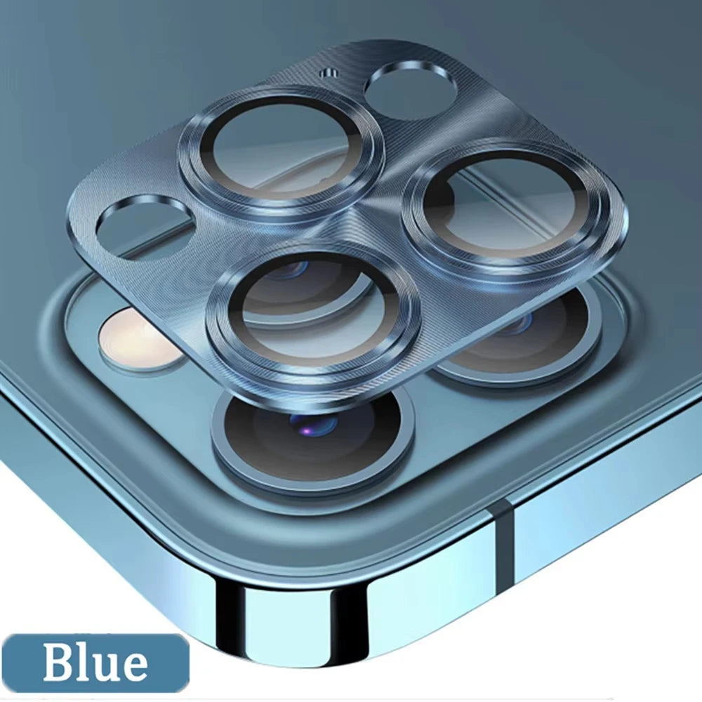 Metal Camera Lens Protector for Apple iPhone 17 16 15 14 13 12 11 Pro Max 15 Plus Mini Air Tempered Glass Protector Armor Cover