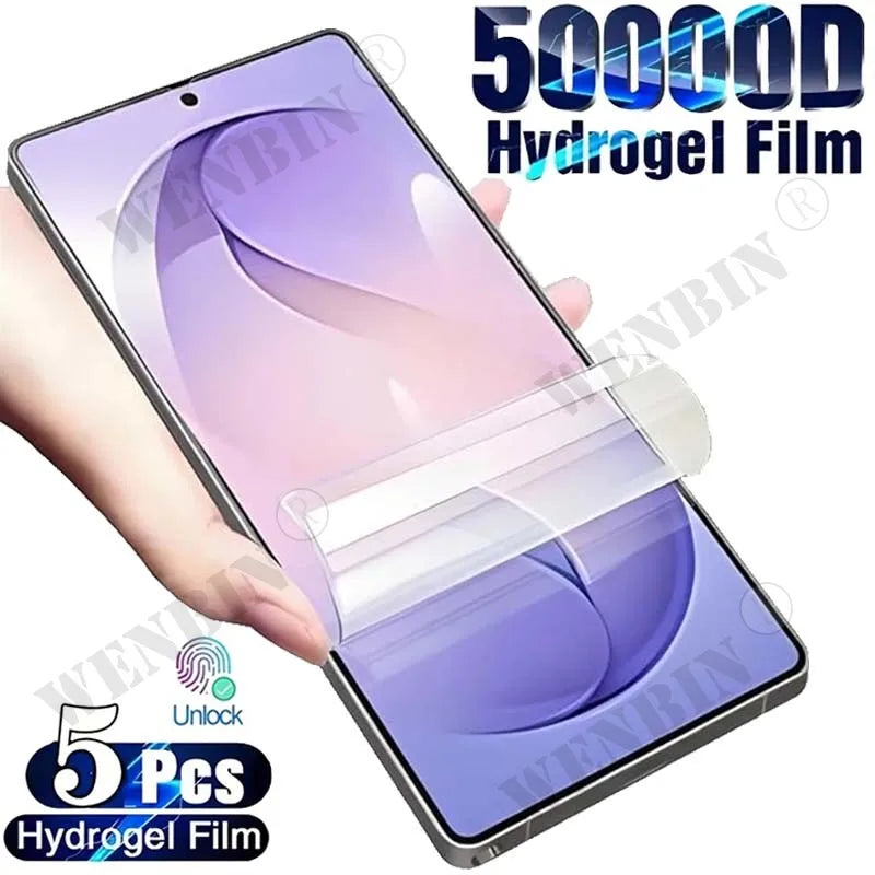 5Pcs Hydrogel Film For Samsung Galaxy S26 S25 S24 Ultra Edge Plus FE Full Cover Screen Protector For Samsung A57 A37 A27 A17