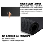Alfombrilla de ratón para juegos, color sólido, negro, alfombrilla de ratón, alfombra para ratón, accesorios para portátil, bordes cosidos, alfombras para teclados de ordenador