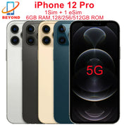 iPhone 12 Pro original de Apple, 128/256/512 GB ROM, pantalla OLED original de 6.1", 6 GB RAM, chip A14 Bionic, iOS, Face ID, NFC, desbloqueado, 5G, 98% nuevo