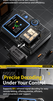 FNIRSI LCR-P1 Transistor Tester, LCR Meter, Capacitor Tester, Auto Test MOSFET/PNP/NPN, Diode/Zener, R/L/C & ESR Meter