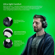 Razer Kraken X Multi-Platform Wired Gaming Headset Bendable Cardiod Microphone 3.5 mm Connection Adjustable Headband 7.1 surroun