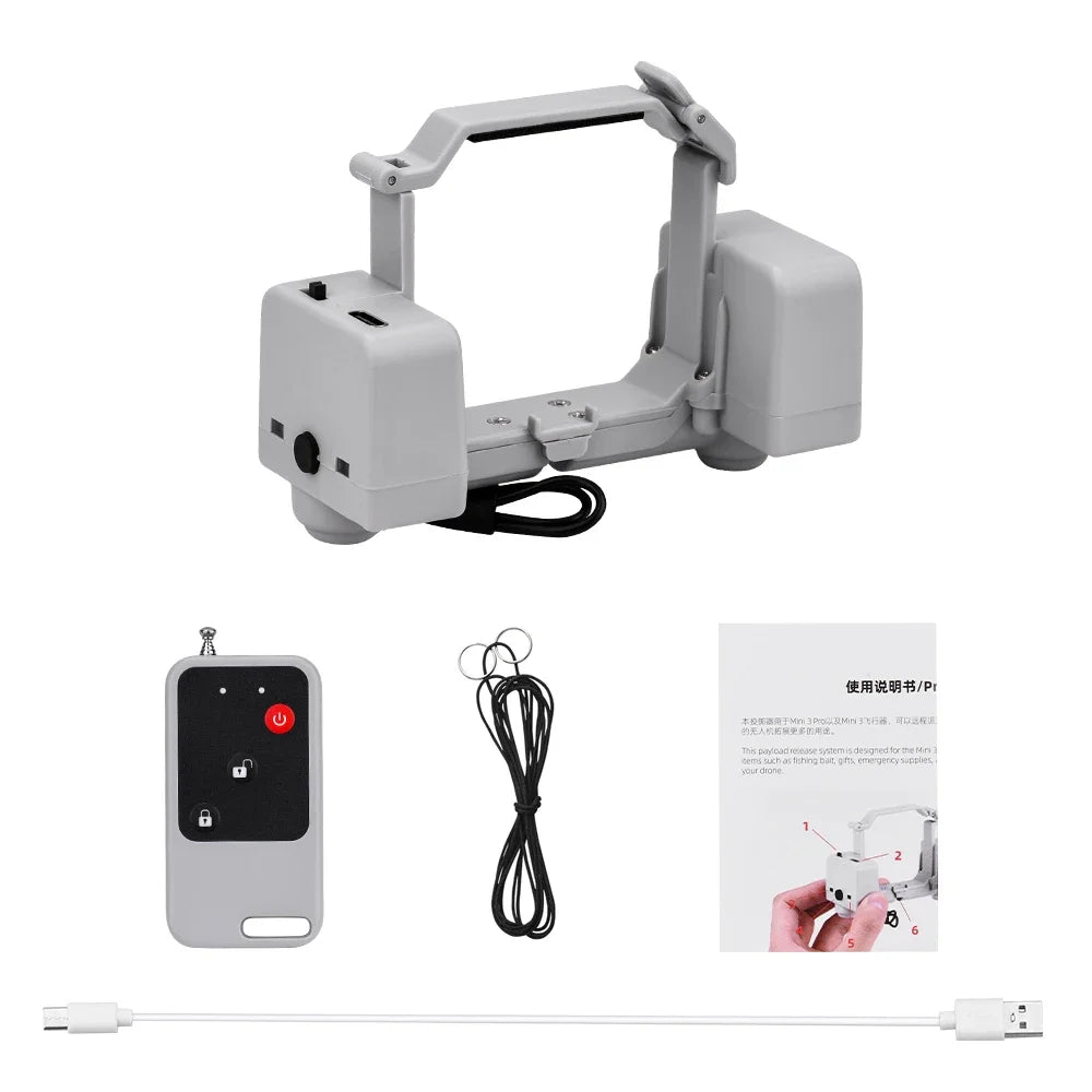 BRDRC 500M Airdrop System for DJI Mini 3/3 Pro Drone Fishing Bait Wedding Gift Deliver Thrower Lightweight Accessories Load 100g