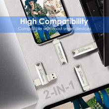 2 in 1 OTG USB-C Flash Pen Drive Metal Memory Stick Usb 3.0 Flash Disk 64GB 128GB 256G USB3.0 Dual C Pendrive