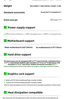 B2 Pro Aluminum Alloy MATX ITX Computer Case Portable Desktop PC Chassis Support ATX SFX PSU 240 Water Cooling