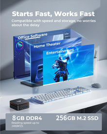 ACEMAGIC AMD Ryzen 3 3250U/3150 Mini PC 8GB DDR4 RAM 256GB SSD Windows 11 Pro Dual 4K Display Small Form Factor Desktop Computer